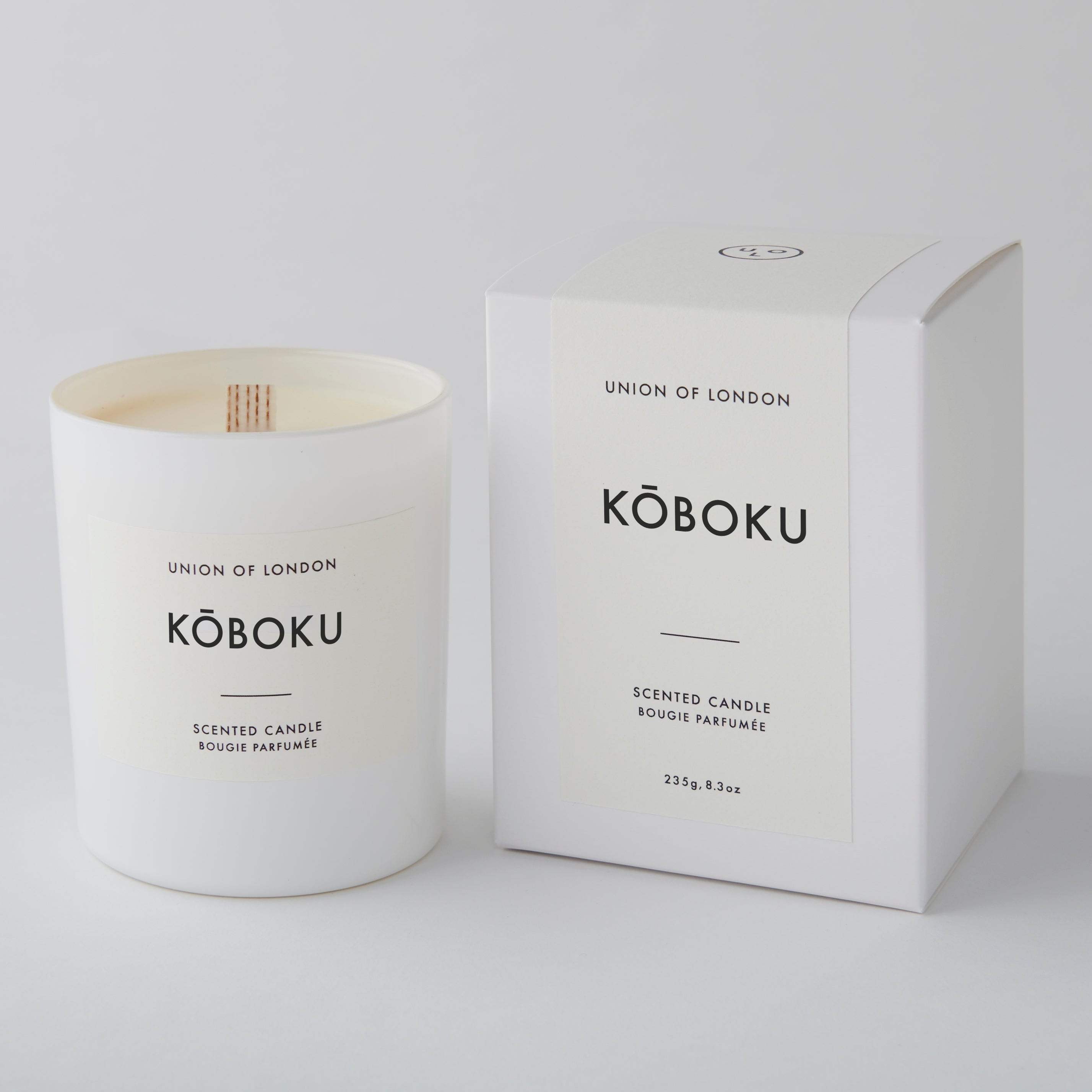 Koboku Large White Candle, 235g