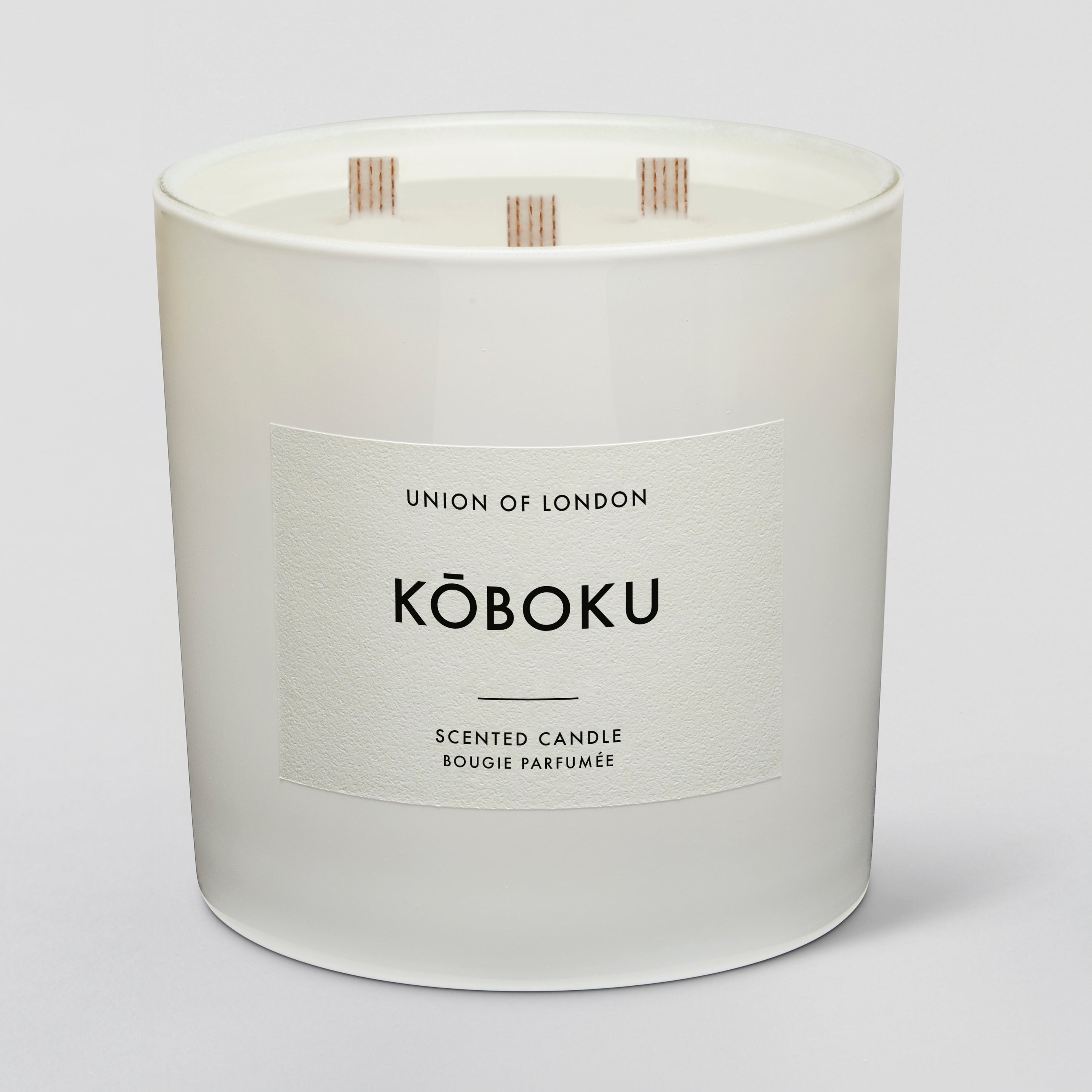 Koboku Triple Wick White Candle, 730g