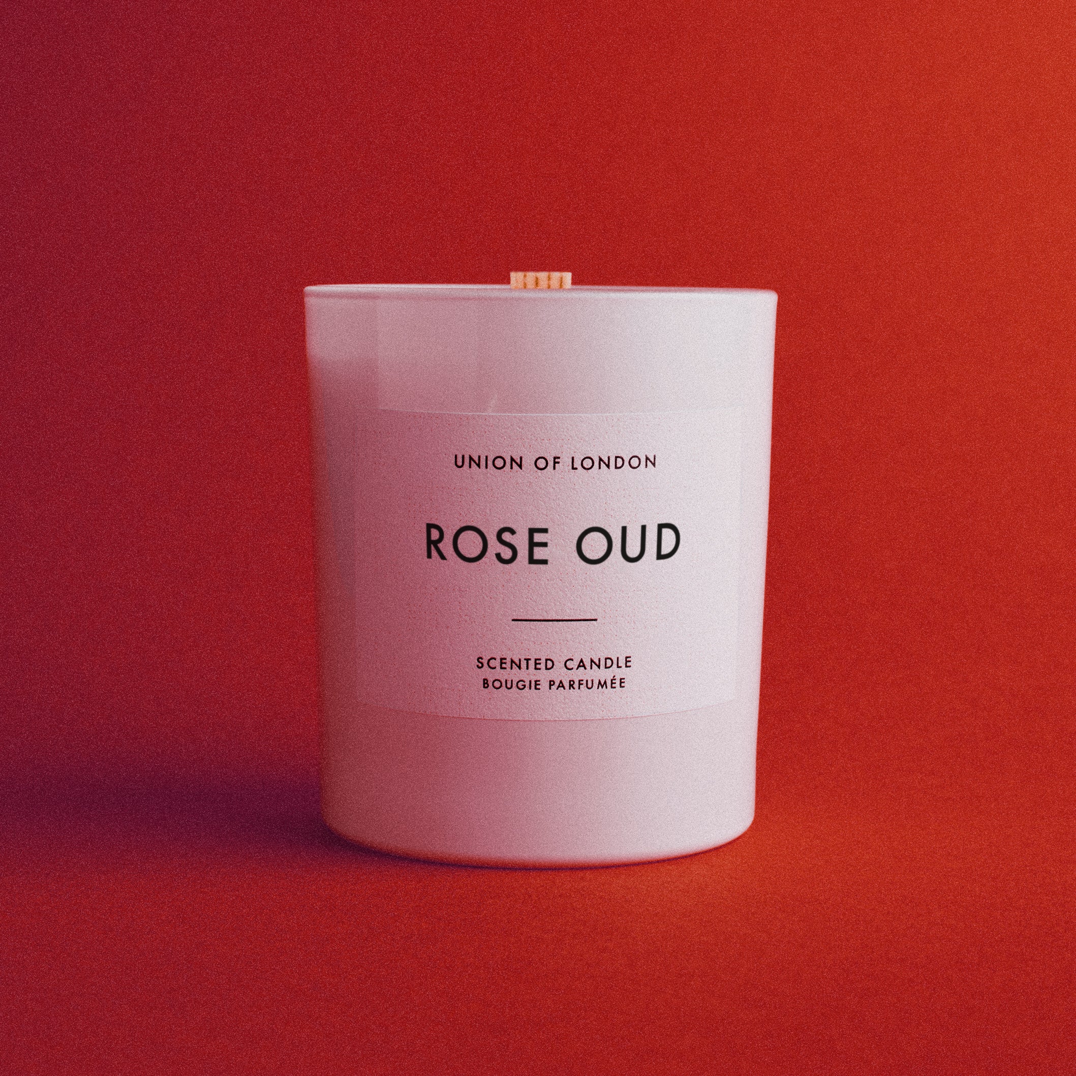 Rose Oud ‘Luxurious Floral' Medium White Candle, 160g