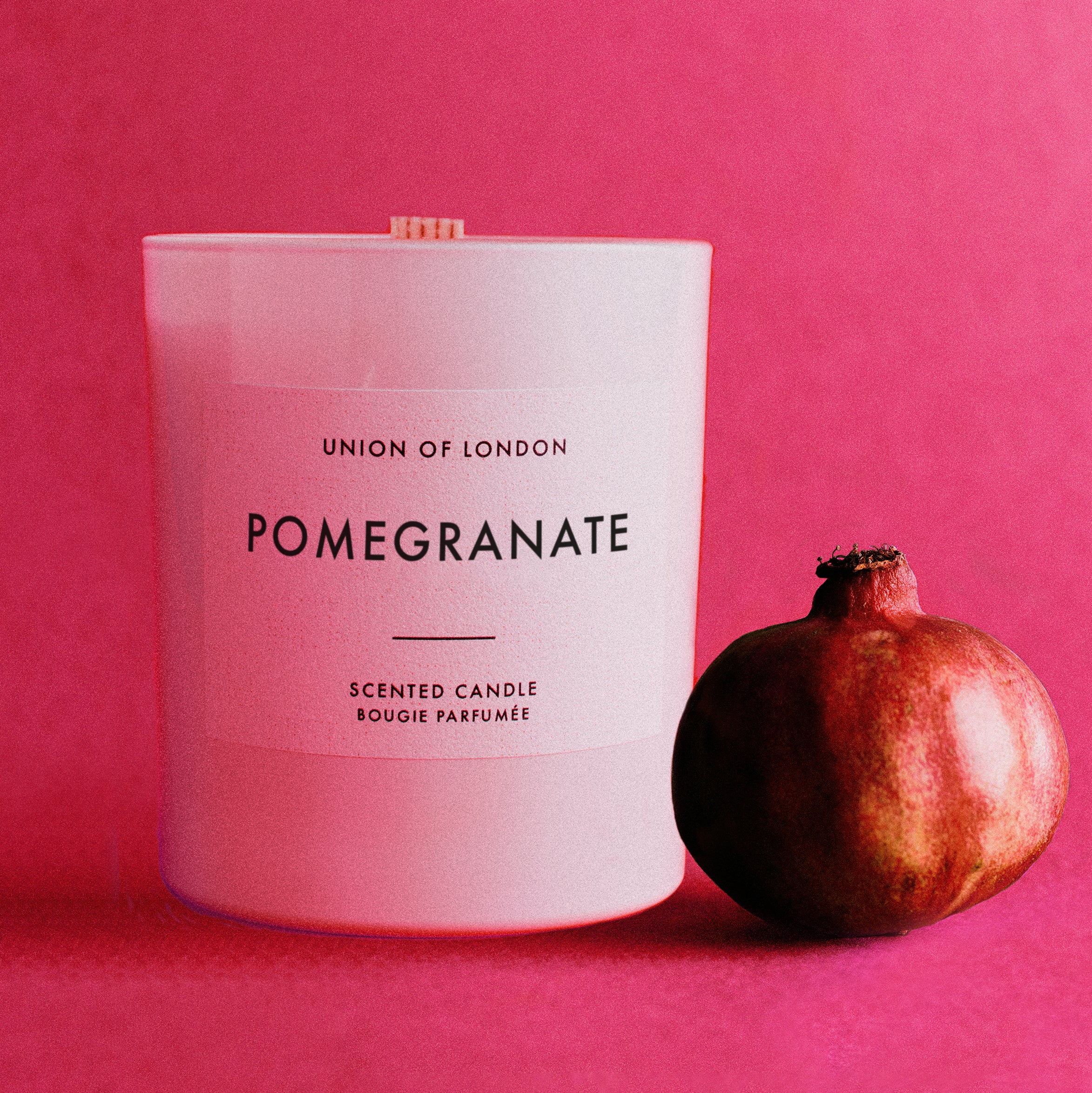 Pomegranate 'Fruity Floral' Medium White Candle, 160g
