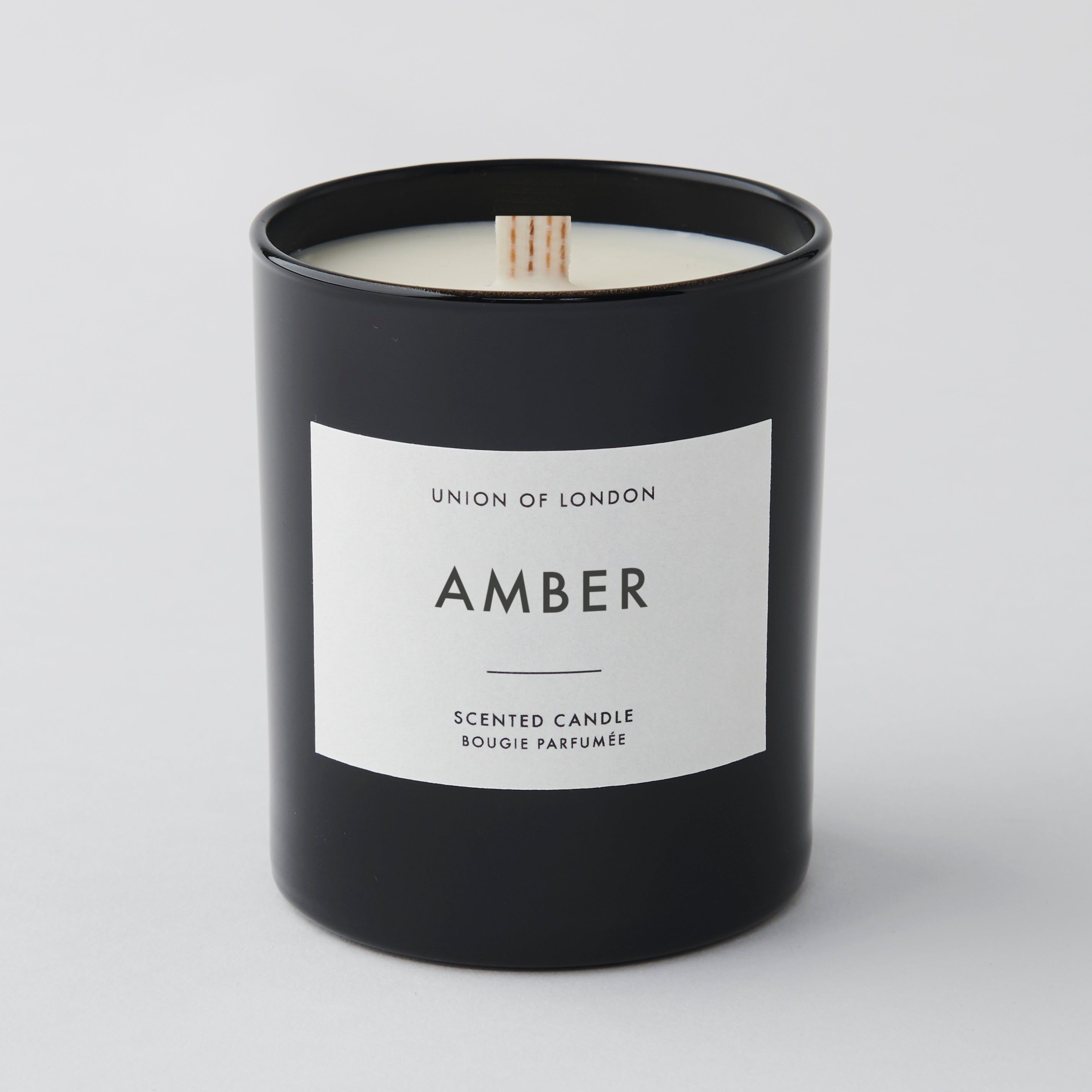 Amber 'Warm Rich' Medium Black Candle, 160g