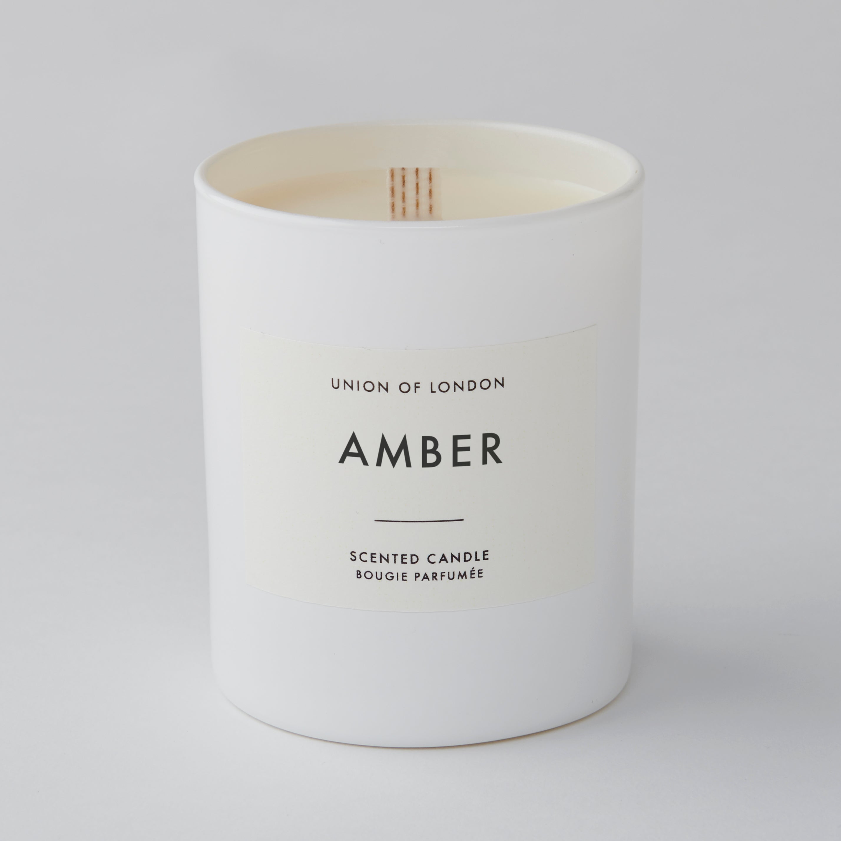 Amber 'Warm Rich' Medium White Candle, 160g