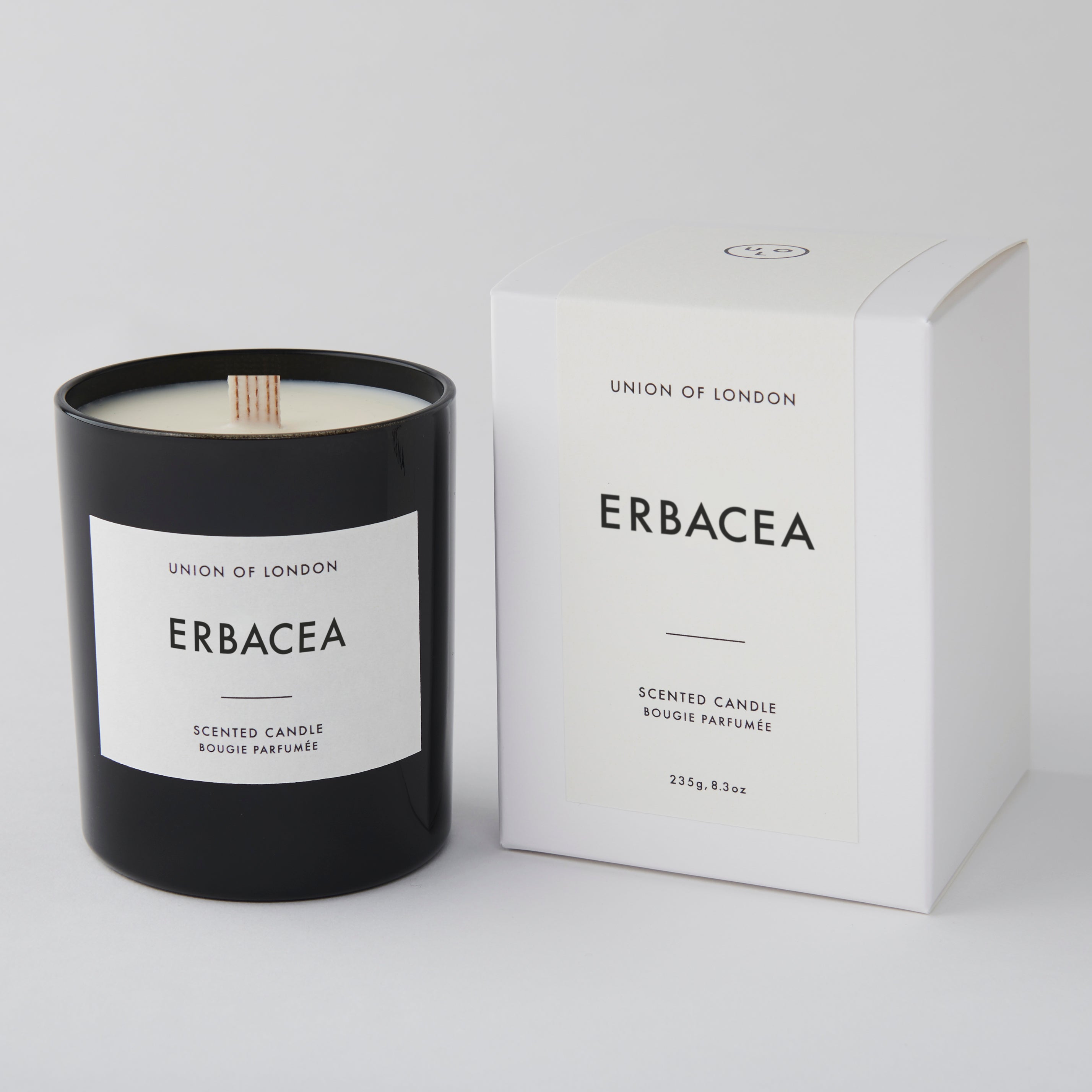 Erbacea, Large Black Candle, 235g