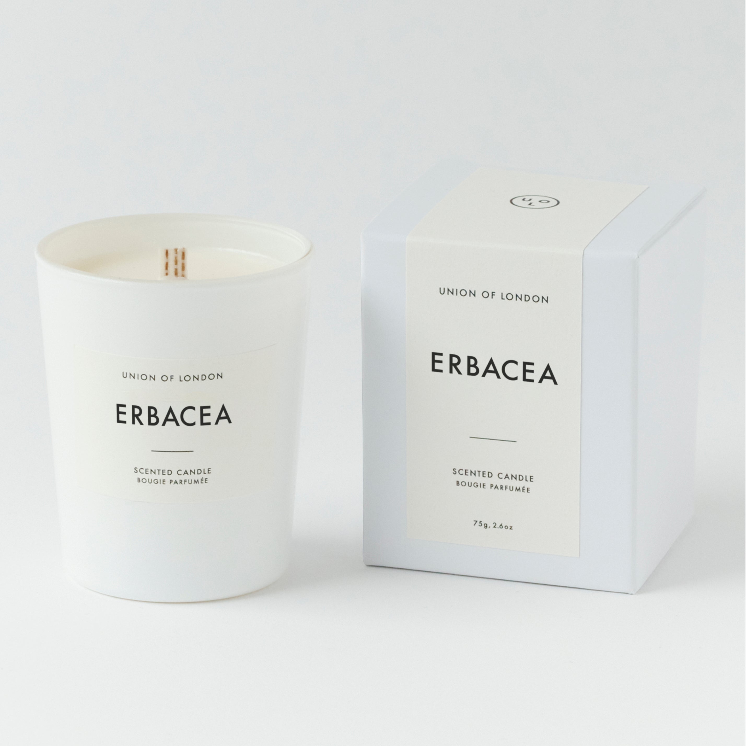 Erbecea, Small White Candle, 75g