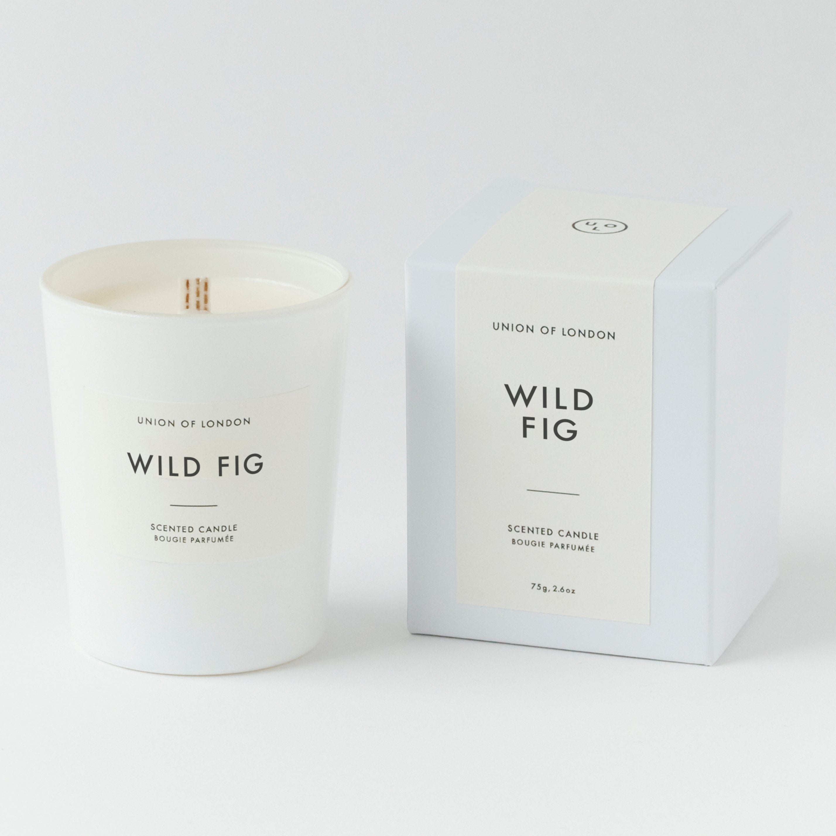 Wild Fig ‘Fruity Green’ Small White Candle, 75g