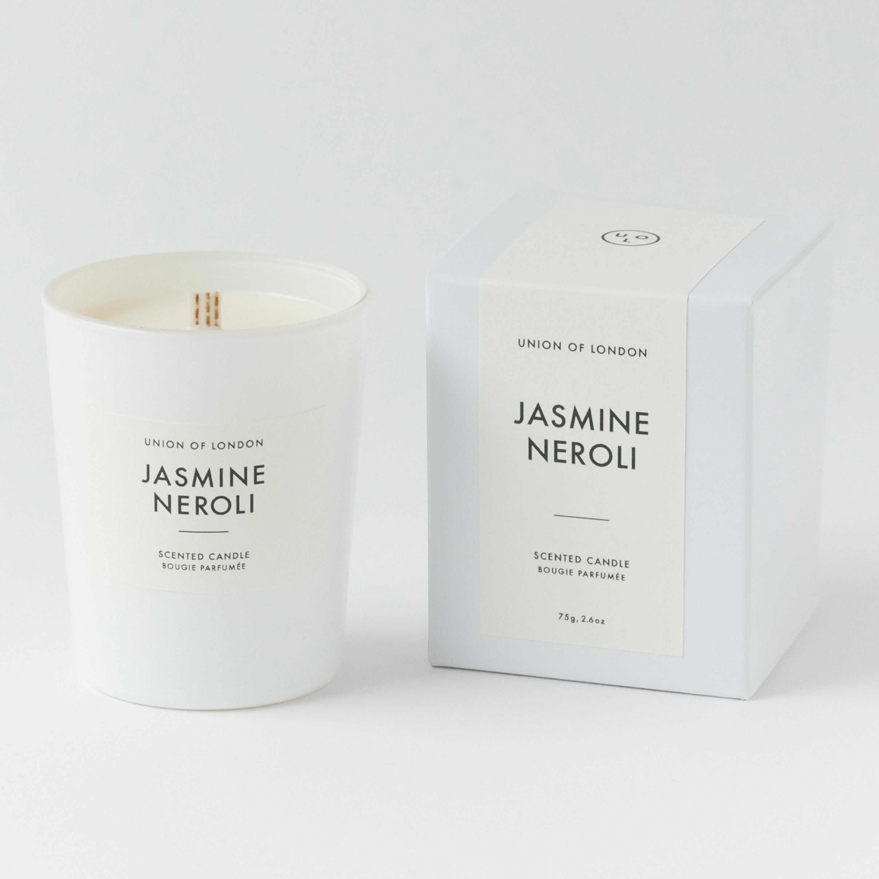 Jasmine Neroli 'Sweet Floral' Small White Candle, 75g