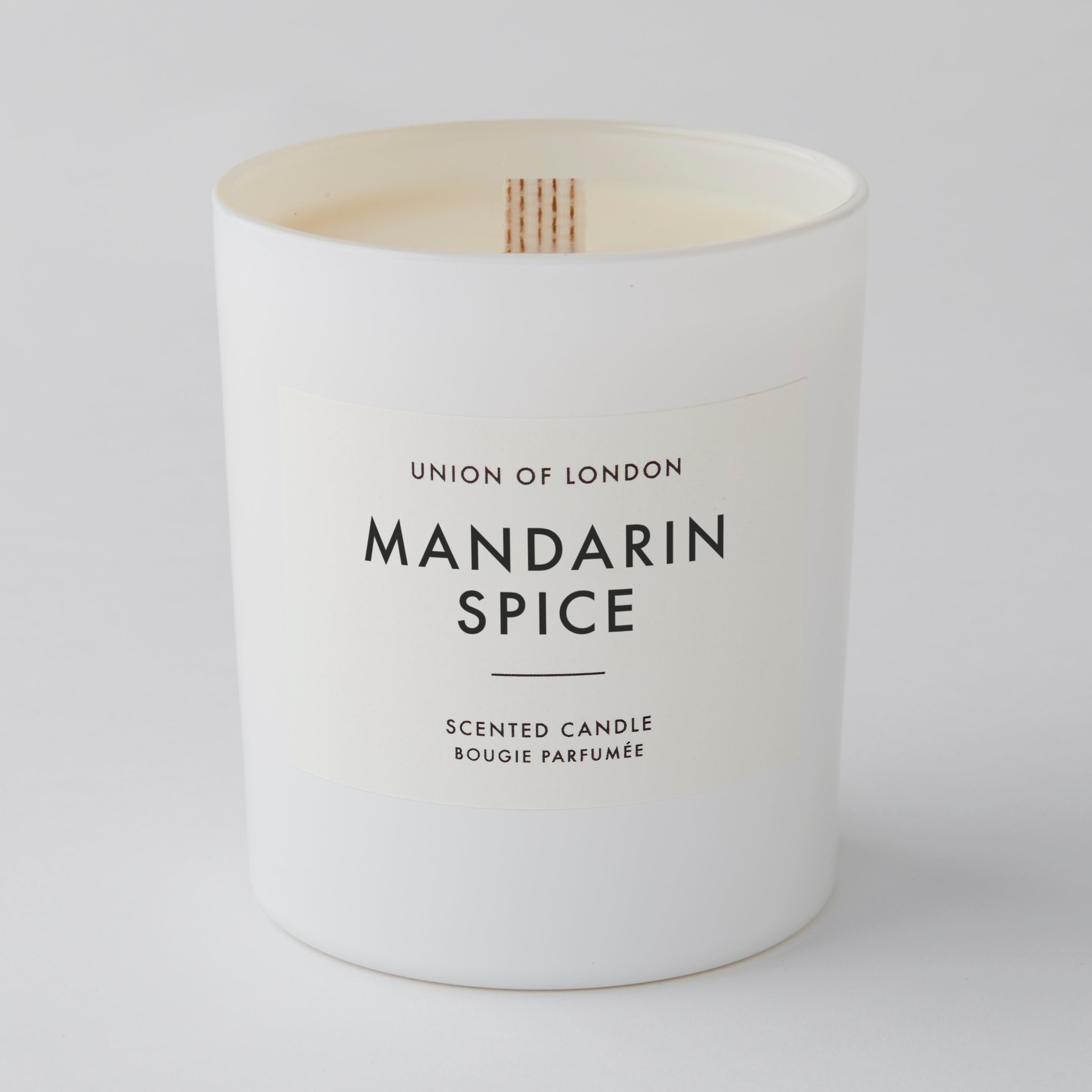 Mandarin Spice 'Cosy Christmas' Large White Candle, 235g