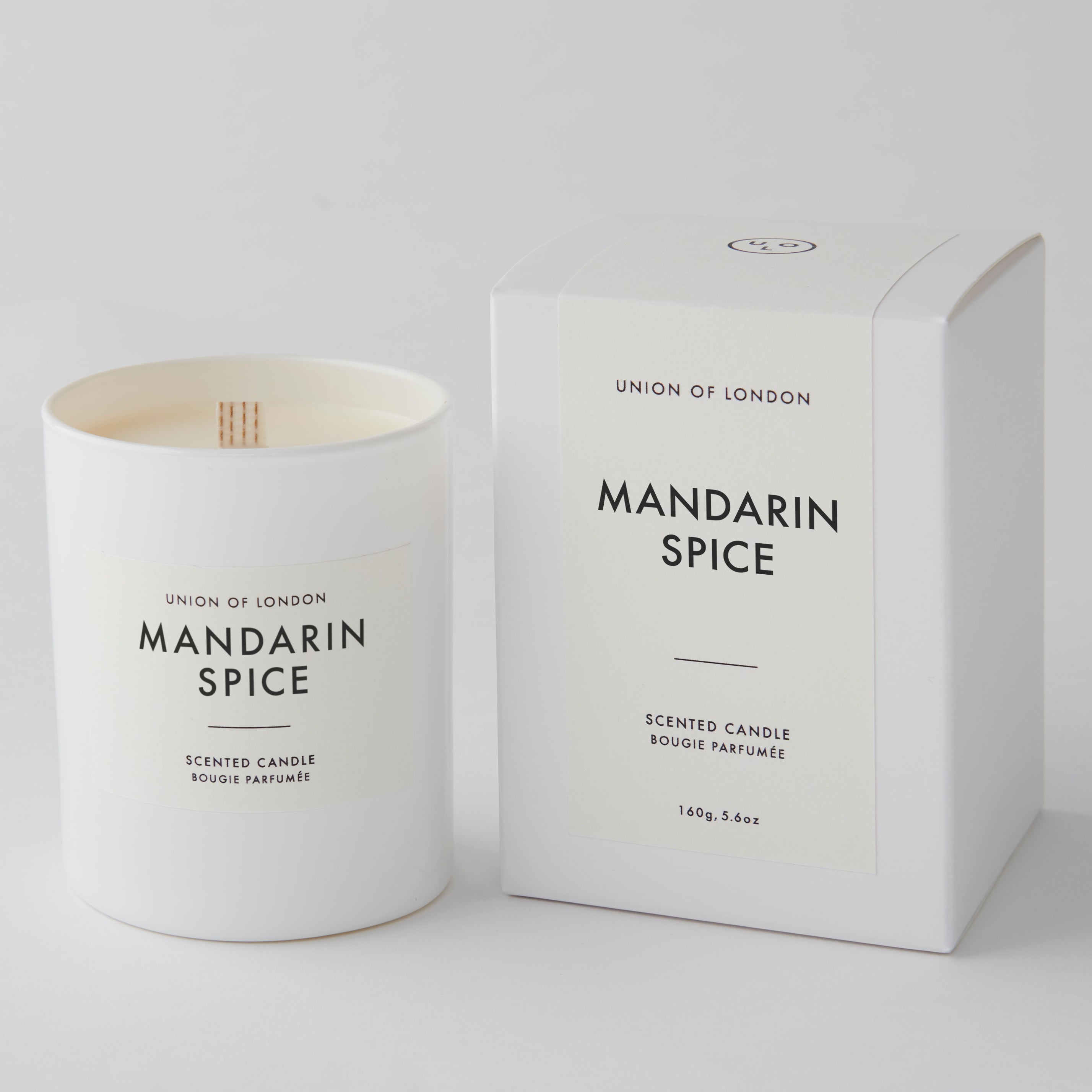 Mandarin Spice 'Cosy Christmas' Medium White Candle, 160g