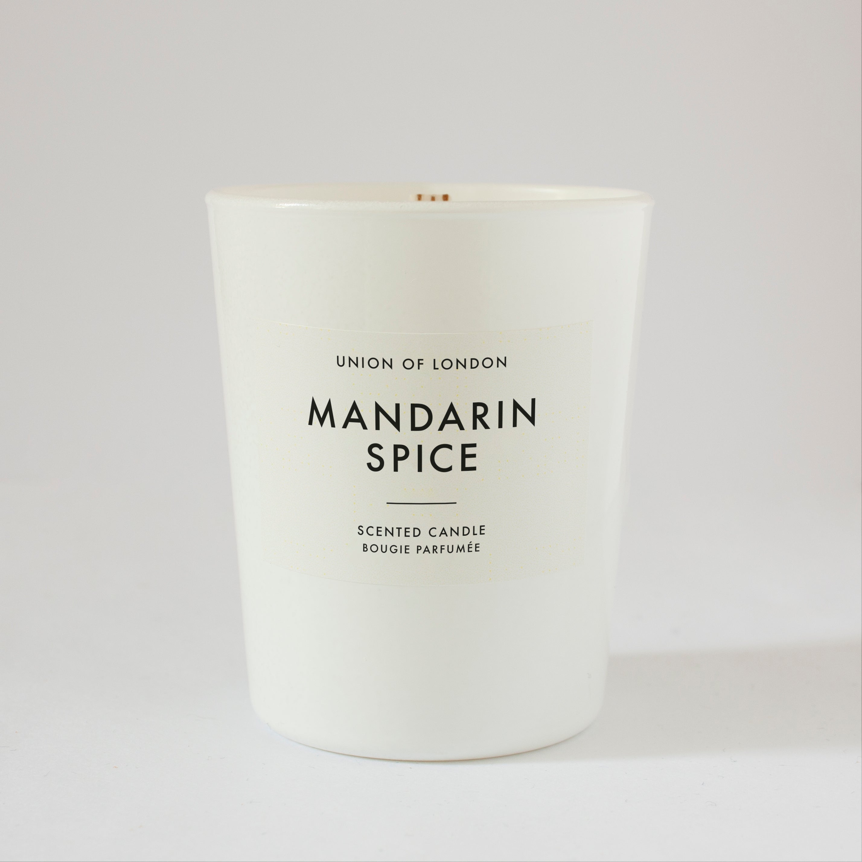 Mandarin Spice 'Cosy Christmas' Small White Candle, 75g