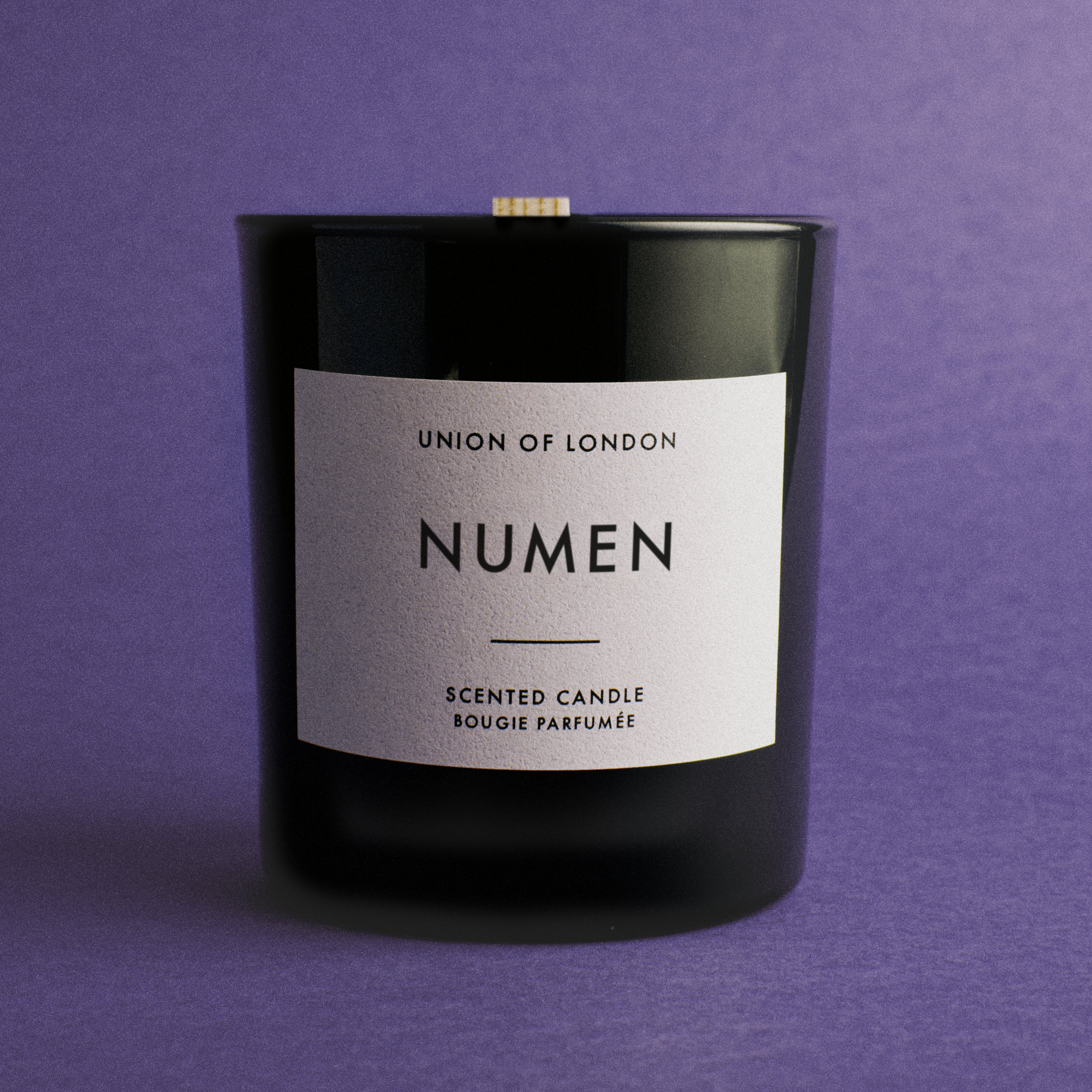 Numen 'Calming' Medium Black Candle, 160g