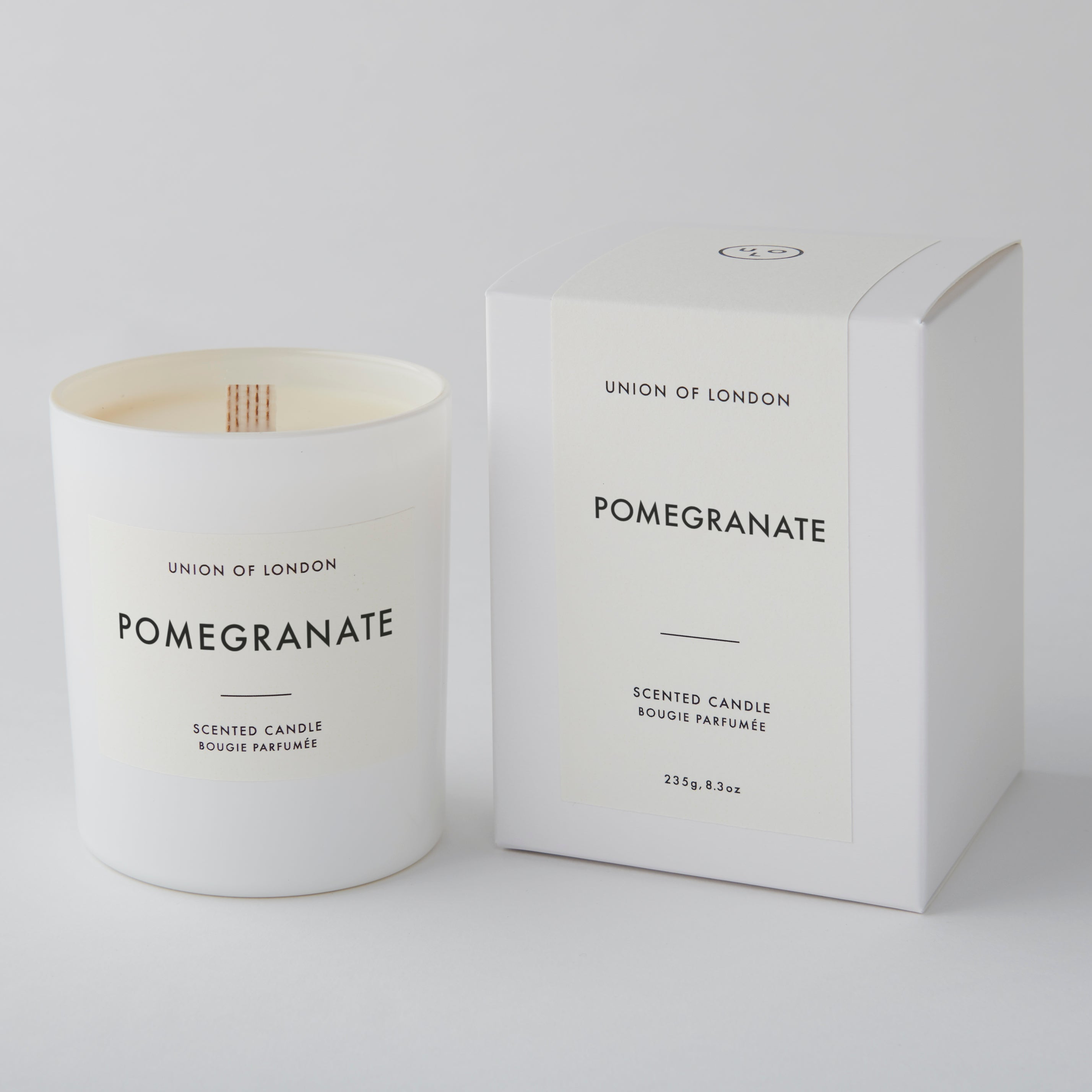 Pomegranate 'Fruity Floral' Large White Candle, 235g