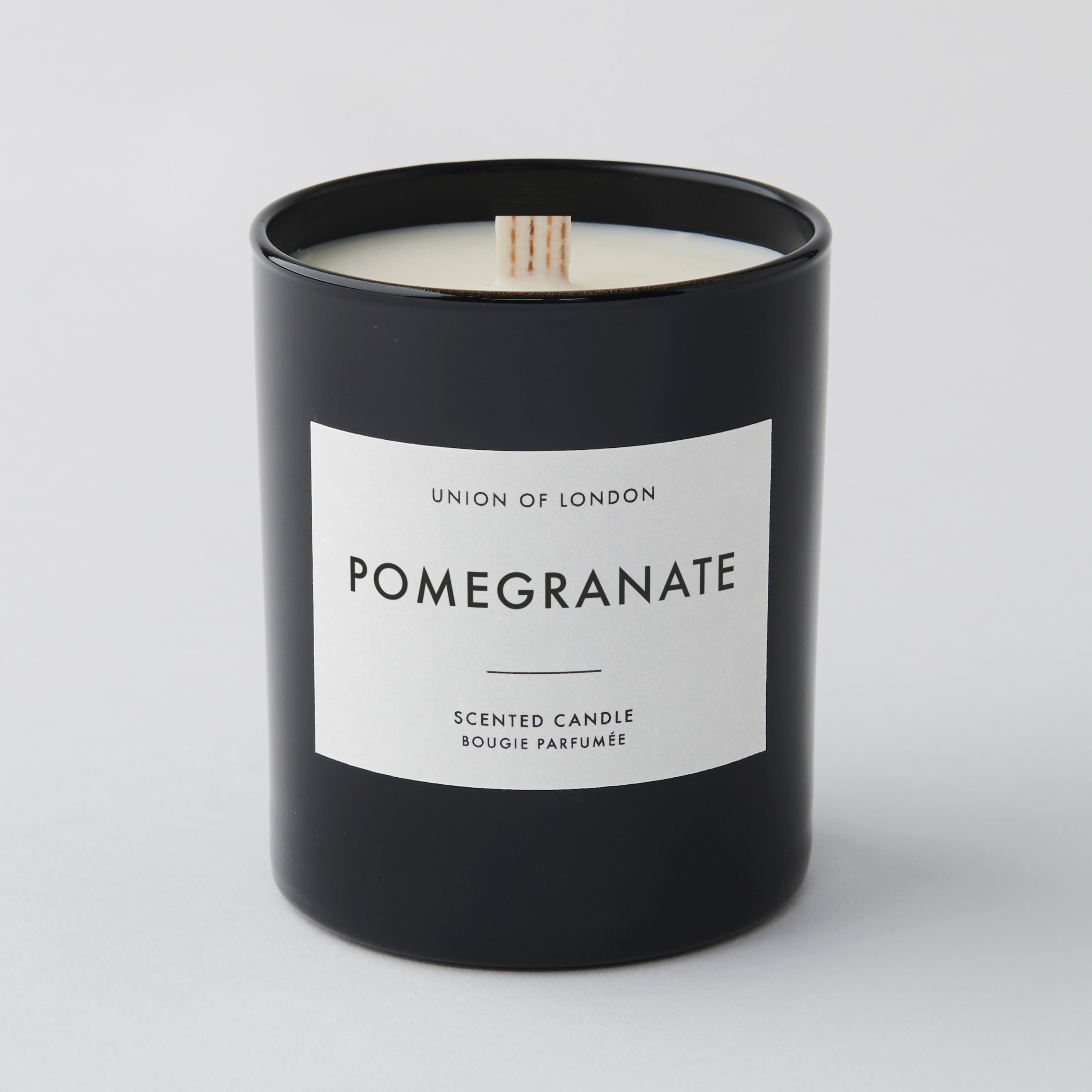 Pomegranate 'Fruity Floral' Medium Black Candle, 160g