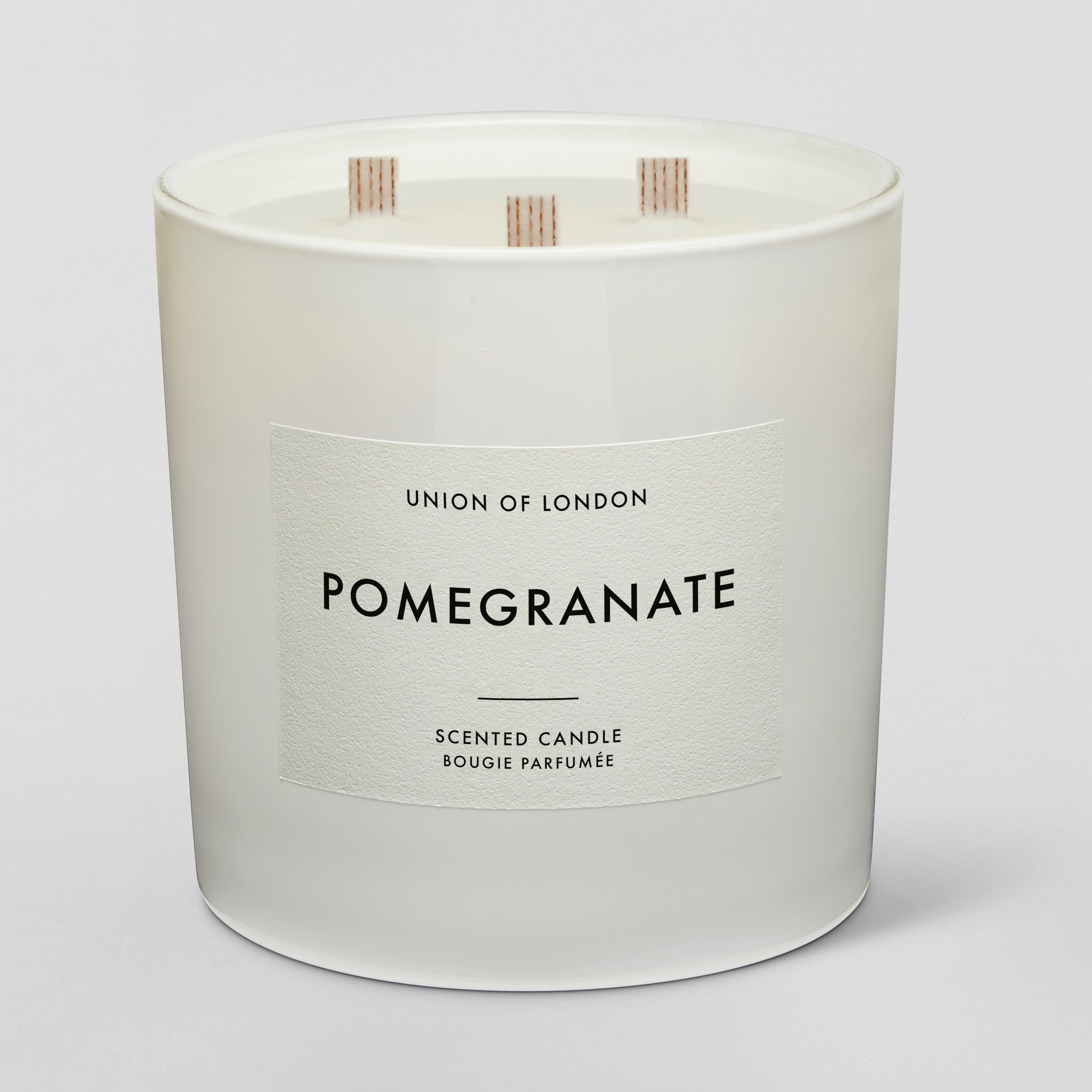 Pomegranate 'Fruity Floral' Triple Wick White Candle, 730g