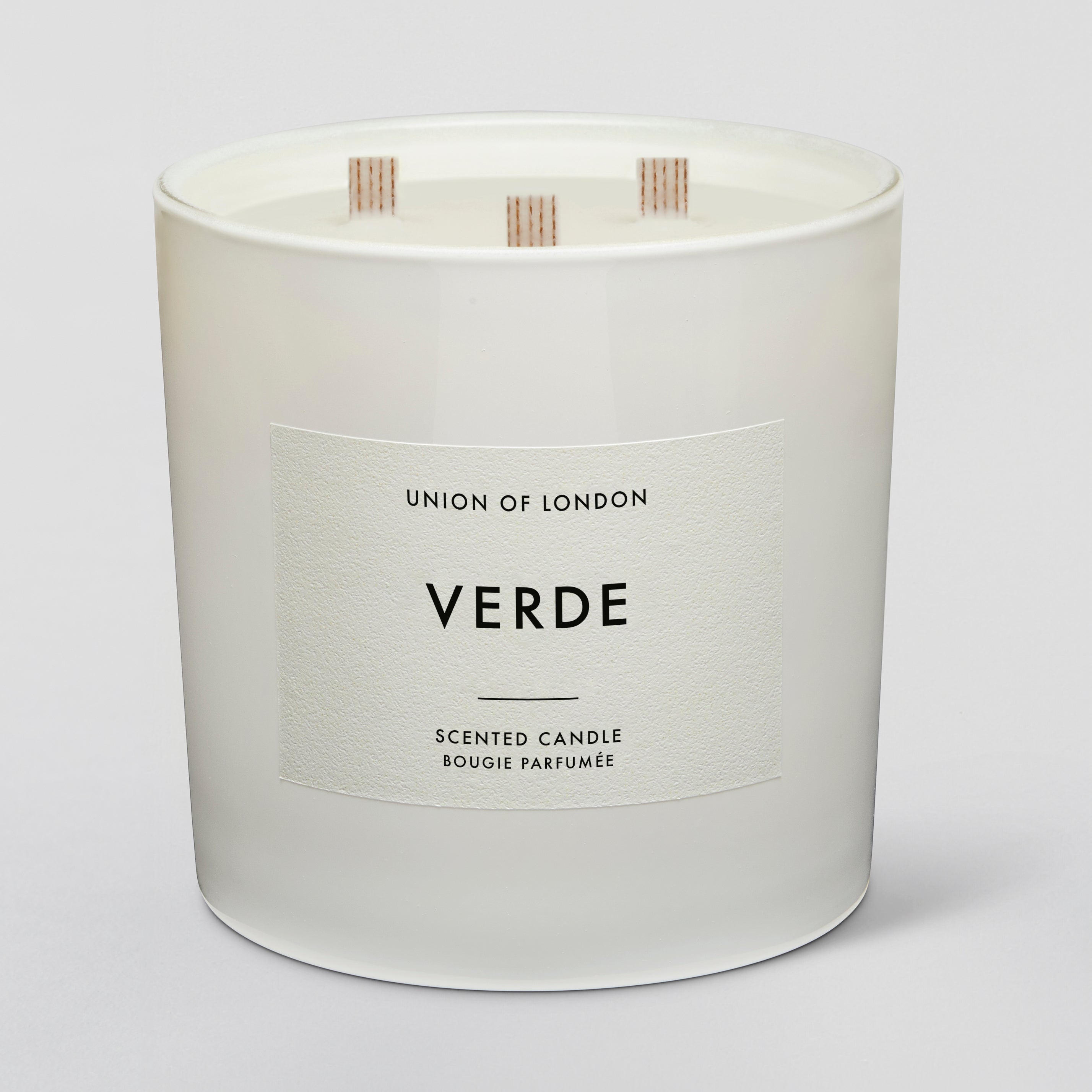 Verde ‘Fresh Green’ Triple Wick White Candle, 730g