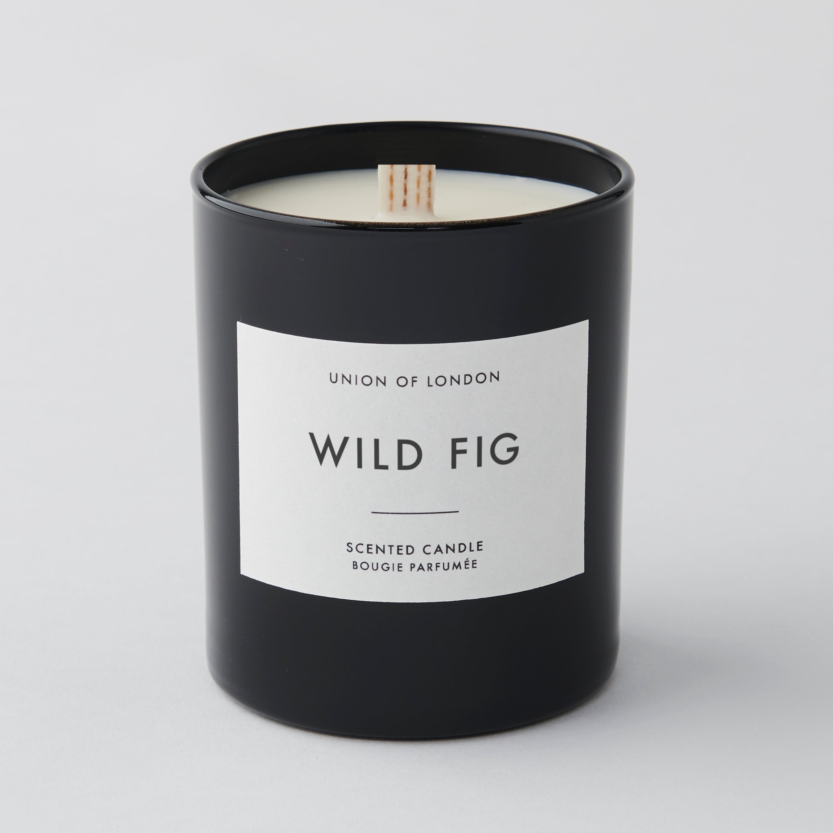 Wild Fig ‘Fruity Green' Medium Black Candle, 160g