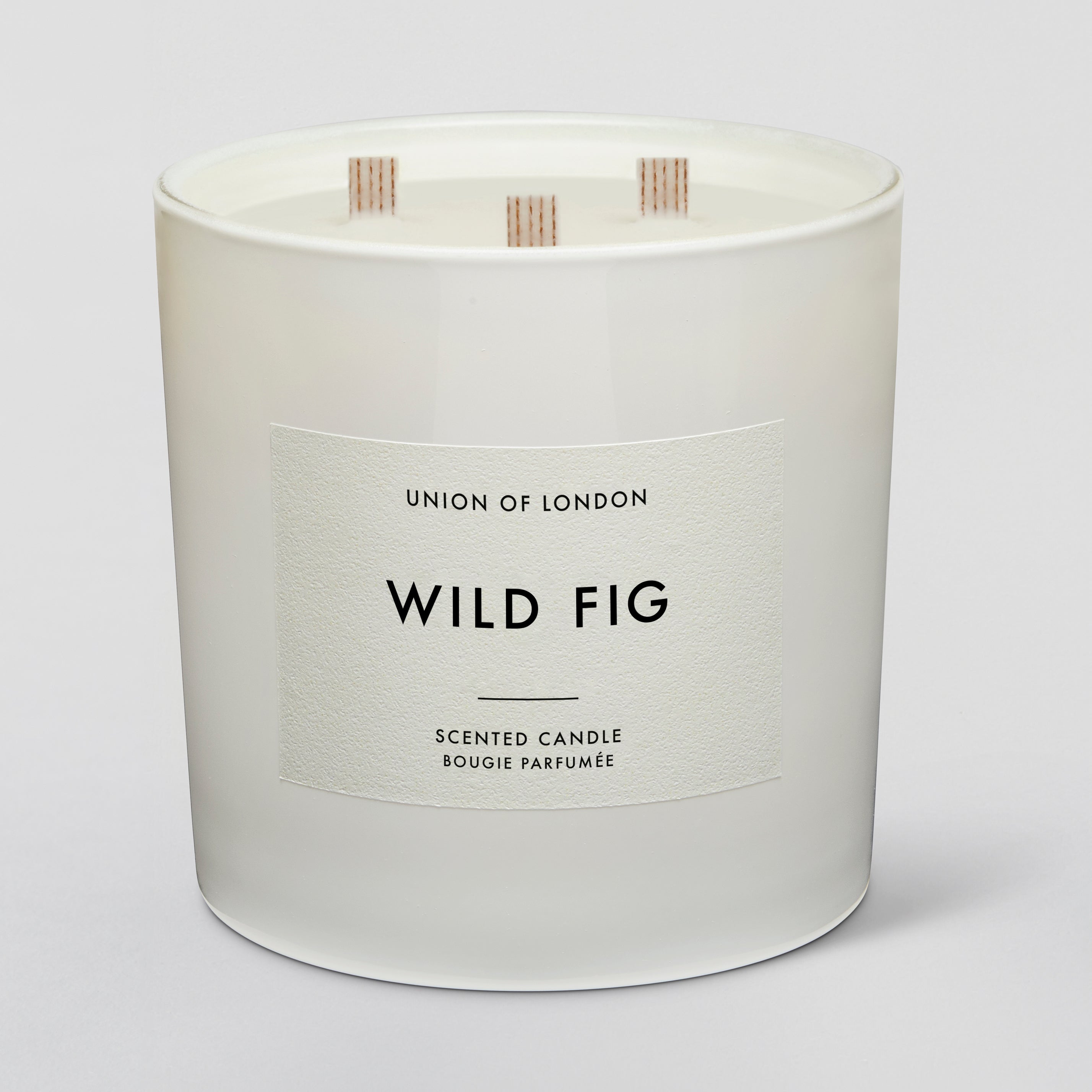 Wild Fig ‘Fruity Green' Triple Wick White Candle, 730g